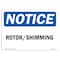 Signmission OSHA Notice, 3.5" Height, RotorShimming Sign, 5" X 3.5", Landscape OS-NS-D-35-L-18136 - alternate 1